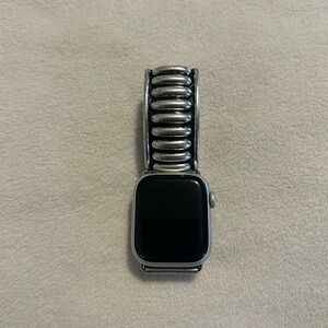Elegant Silver and Black Smartwatch